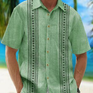 Hardaddy Moisture-Wicking Striped Guayabera Shirt